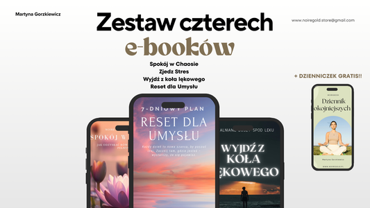 4 Kroki do Mocy i Spokoju — Komplet Ebooków + DZIENNICZEK GRATIS!
